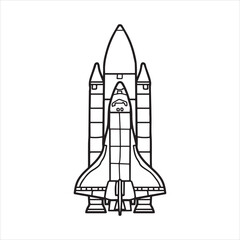 Space satellite  icon vector art illustration.