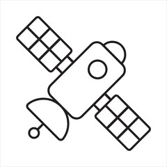 Space satellite  icon vector art illustration.
