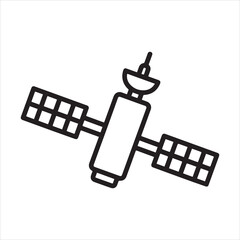 Space satellite  icon vector art illustration.