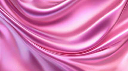 Obraz premium Pink silk fabric flowing and forming elegant curves: luxurious background texture