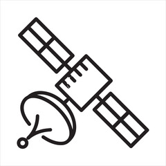 Space satellite  icon vector art illustration.