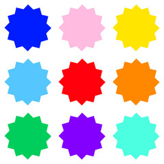 POP用ギザギザバッジ素材　枠なし