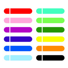 区切り付き丸角バナーのシンプルデザイン素材