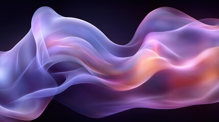 Obraz premium Abstract Flowing Nebula: A Symphony of Purple, Pink, and Orange Hues