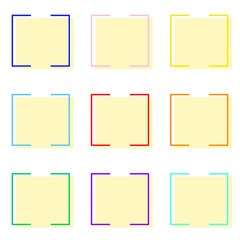 メッセージを入れられる正方形囲み素材9