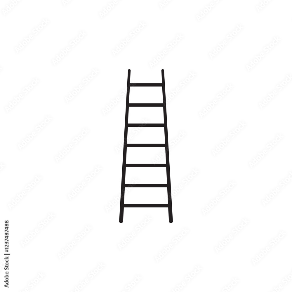 Poster ladder, stairs icon. vector flat black simple illustration for web and app..eps