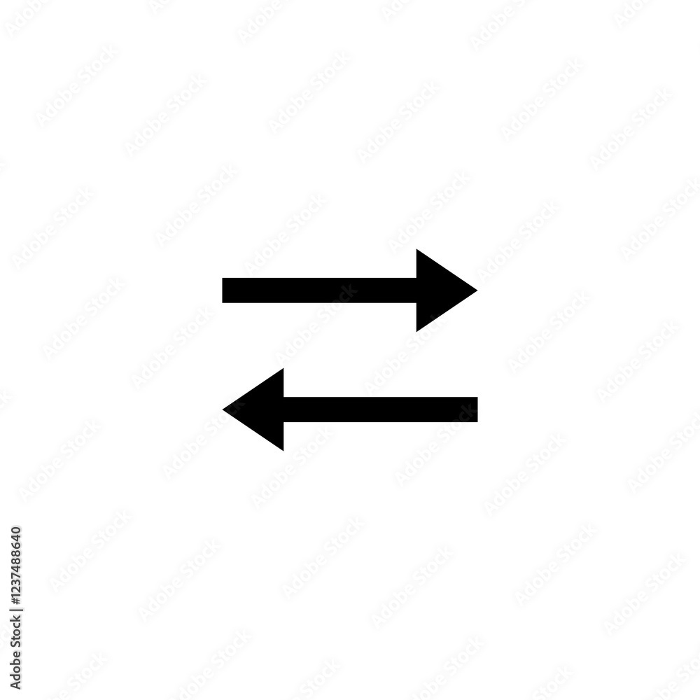 Poster transfer arrow icon. vector flat black simple illustration for web and app..eps