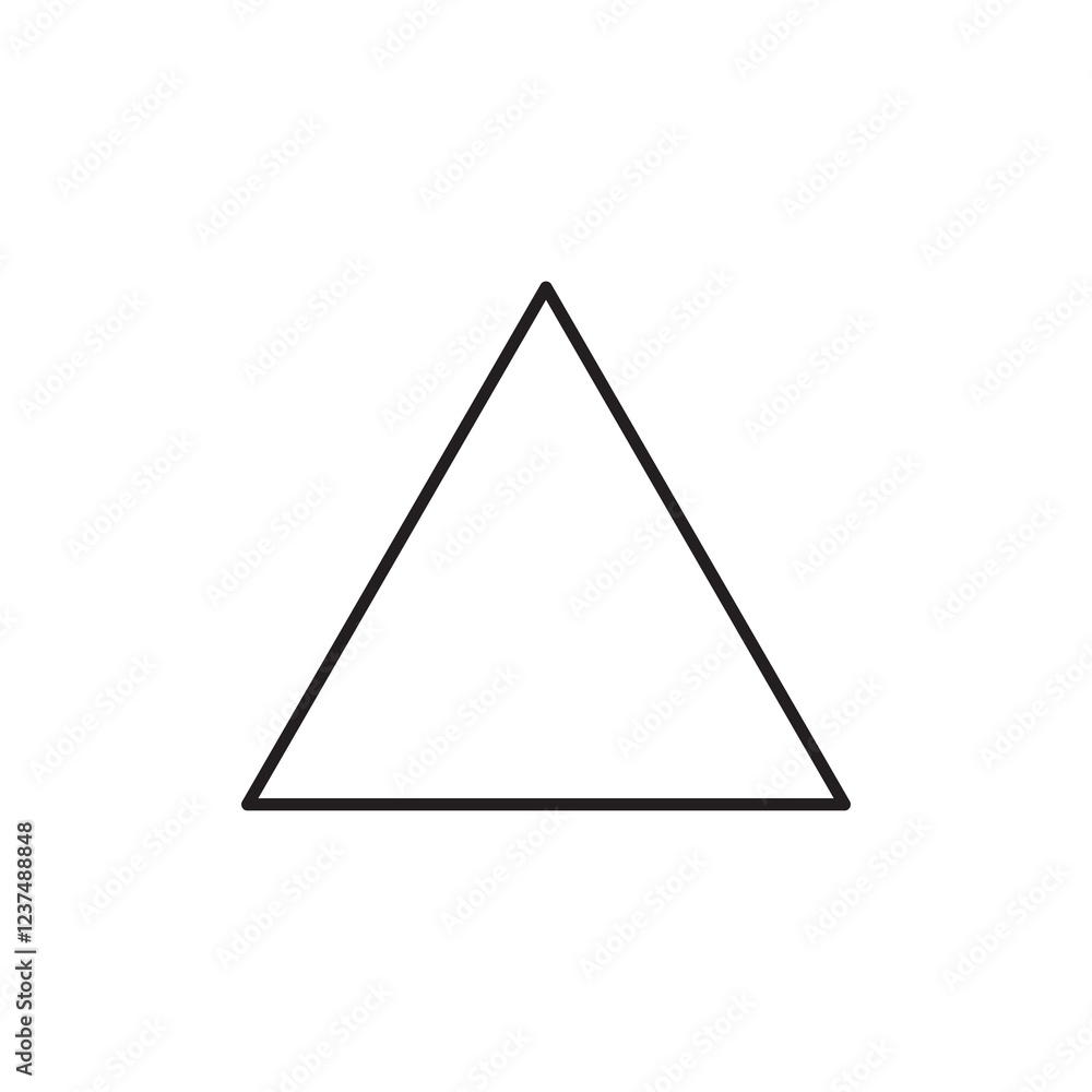 Aufkleber triangle icon. flat design. vector flat black simple trendy style illustration for web and app..eps