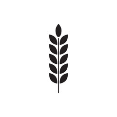 Fototapeta premium Wheat, crop, vector grain agriculture icon, simple trendy style illustration for web and app..eps