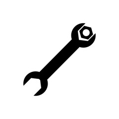 Wrench, nuts icon. vector flat black simple trendy style illustration for web and app..eps