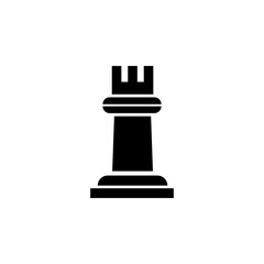 Castle chess icon. vector flat black simple trendy style illustration for web and app..eps
