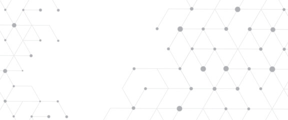 Vector abstract background the dots and lines geometric graphic hexagons pattern with simple hexagonal elements.