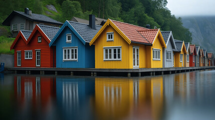 Colorful Houses by the Water