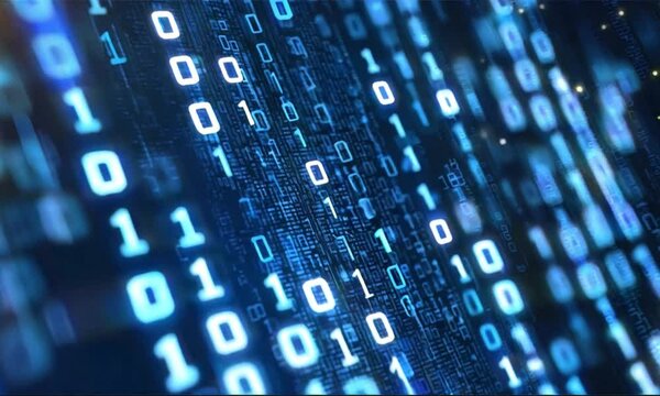 Abstract digital binary code background.