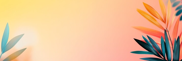 a colorful background with a plant