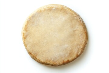 A single round uncooked pizza base ready for toppings