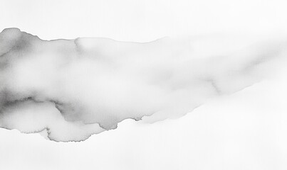 Monochrome ink wash, abstract texture, white paper, blurred background, design element