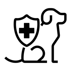 Fototapeta premium dog Line Icon