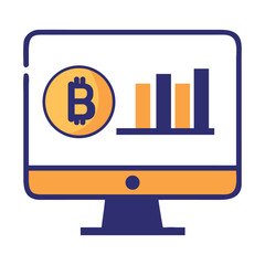 Cryptocurrency Market Analysis Chart Icon