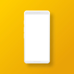 Clean and minimalist vector design of smartphone seen from the front