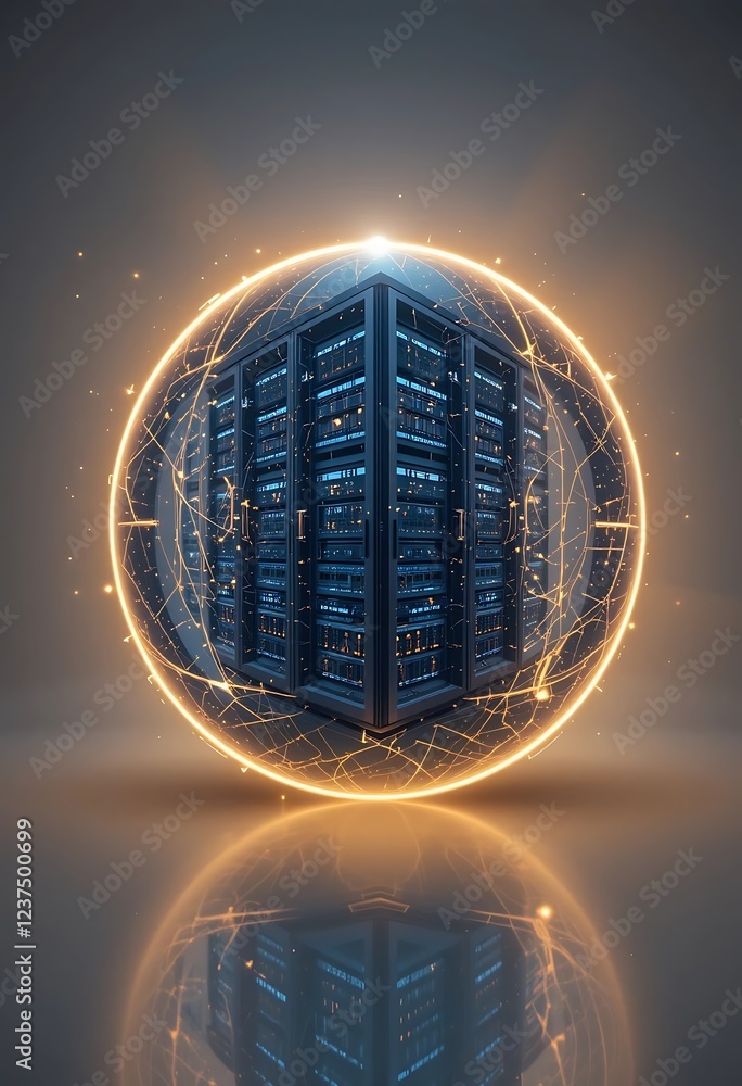 Poster global server network data center infrastructure