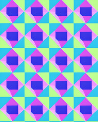 Colorful hexagon geometric pattern background, high detail