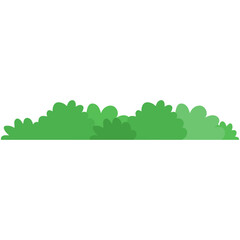 Cartoon Grass Decorative. Vector Illustration Isolated on White Background.