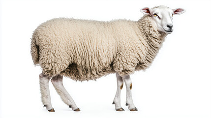 Fototapeta premium Sheep isolated on white background.