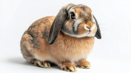 Rabbit isolated on white background.
