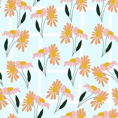 seamless background with flowers