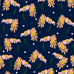 seamless background with flowers