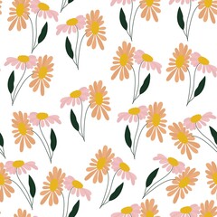 seamless background with flowers