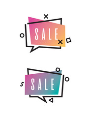 Text bubbles with dialog box for ads and publications