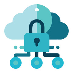 Cloud Computing Security Lock Icon