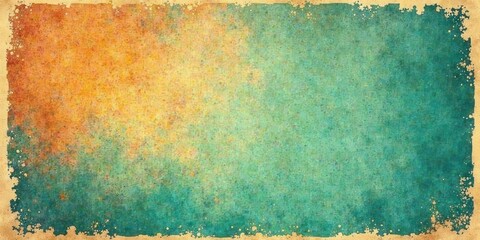 Abstract Textured Background Golden Hues and Teal Shades Blend Seamlessly, Creating a Distressed Vintage Effect Ideal for Design Projects