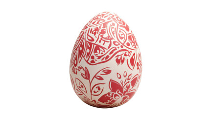 Fototapeta premium Decorated easter egg rotating on transparent background
