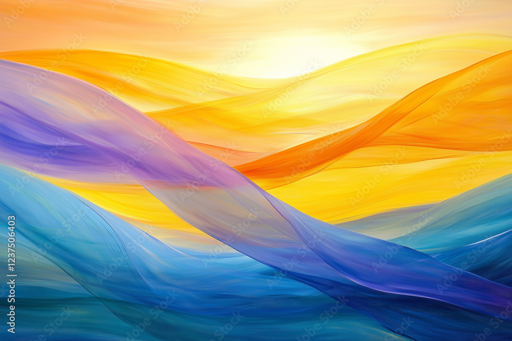 Poster abstract colorful background with waves
