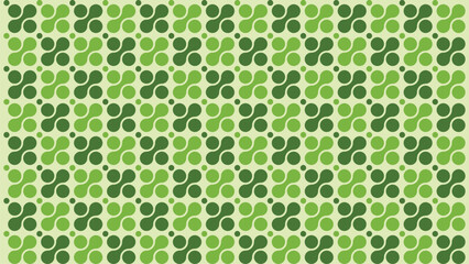 Create an abstract background with a geometric circular pattern in light green and dark green, evoking harmony and depth.