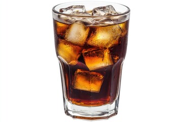 Refreshing Iced Cola Drink in Glass