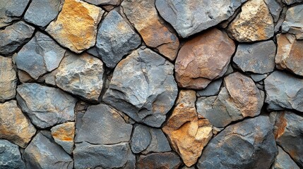 Obraz premium Rustic stone wall texture, outdoor background