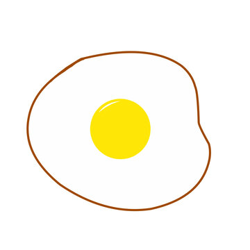 recommend clip art: frying egg doodle line illustration