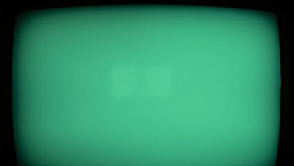 Retro Green Screen Television Static