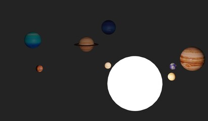 Solar System Orbit Planets 3D Illustration
