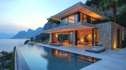 Luxury Cliffside Villa with Infinity Pool and Breathtaking Ocean View