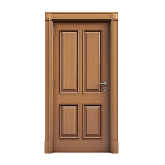 Fototapeta premium entrance Closed Door isolated on transparent white background, clipping path