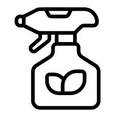 Eco-Friendly Cleaning Spray Line Icon