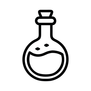 recommend clip art: Alchemy Bottle Mystic Elixir Line Art