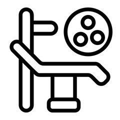Examination Table Line Icon