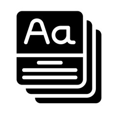 Flashcards Solid Icon