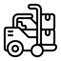 Forklift Line Icon